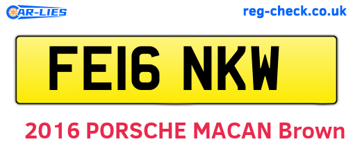 FE16NKW are the vehicle registration plates.