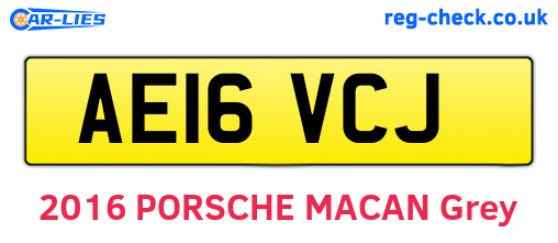 AE16VCJ are the vehicle registration plates.