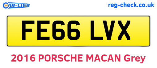 FE66LVX are the vehicle registration plates.