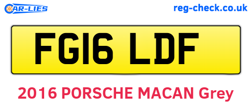 FG16LDF are the vehicle registration plates.