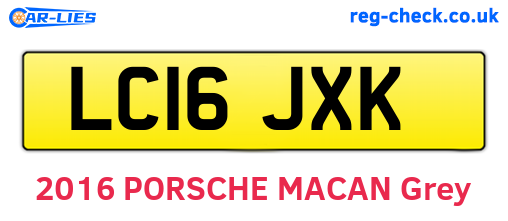 LC16JXK are the vehicle registration plates.