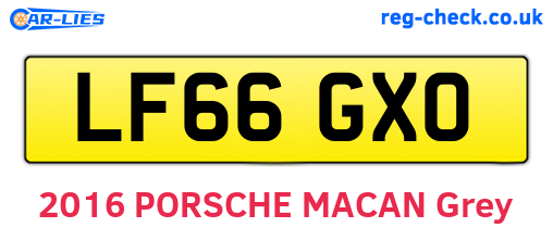 LF66GXO are the vehicle registration plates.