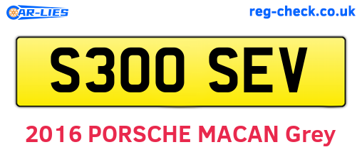 S300SEV are the vehicle registration plates.