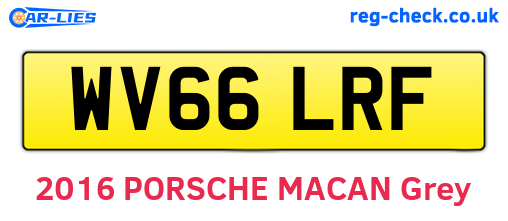 WV66LRF are the vehicle registration plates.