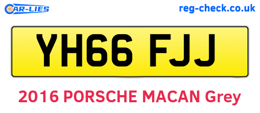YH66FJJ are the vehicle registration plates.