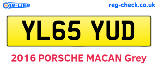 YL65YUD are the vehicle registration plates.