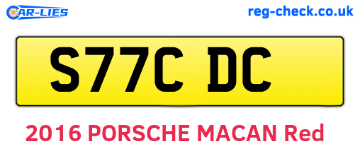 S77CDC are the vehicle registration plates.