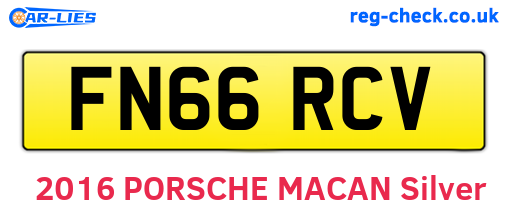 FN66RCV are the vehicle registration plates.