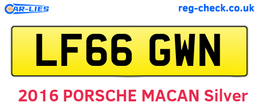 LF66GWN are the vehicle registration plates.