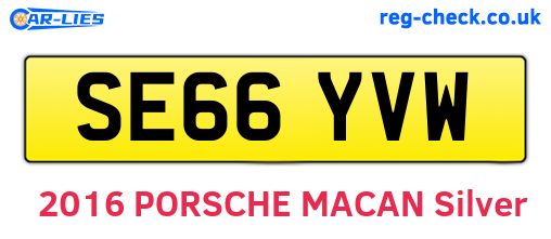 SE66YVW are the vehicle registration plates.