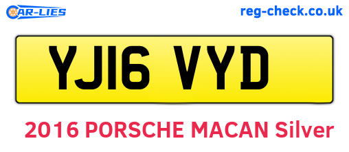 YJ16VYD are the vehicle registration plates.