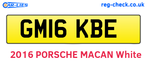 GM16KBE are the vehicle registration plates.