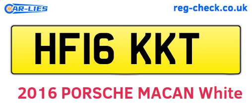 HF16KKT are the vehicle registration plates.