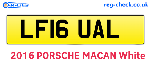 LF16UAL are the vehicle registration plates.