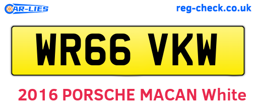 WR66VKW are the vehicle registration plates.