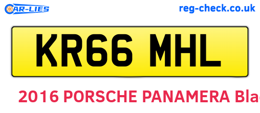 KR66MHL are the vehicle registration plates.
