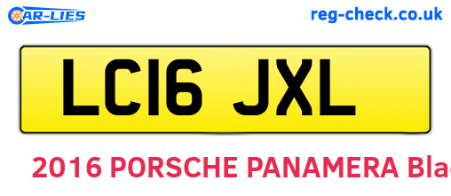 LC16JXL are the vehicle registration plates.