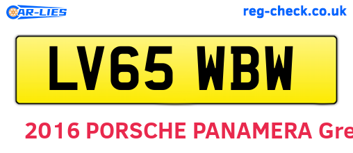 LV65WBW are the vehicle registration plates.