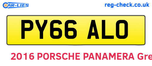 PY66ALO are the vehicle registration plates.