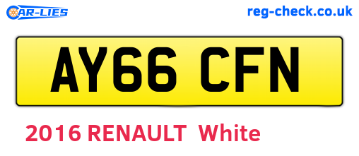 AY66CFN are the vehicle registration plates.