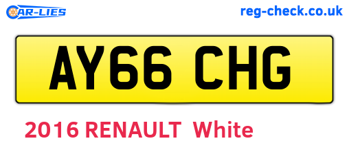AY66CHG are the vehicle registration plates.