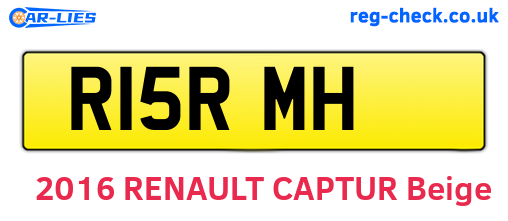 R15RMH are the vehicle registration plates.