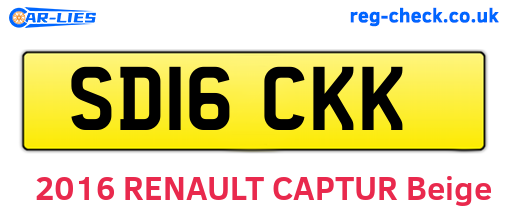 SD16CKK are the vehicle registration plates.