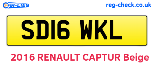 SD16WKL are the vehicle registration plates.
