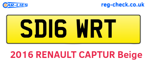 SD16WRT are the vehicle registration plates.