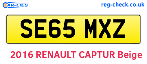 SE65MXZ are the vehicle registration plates.