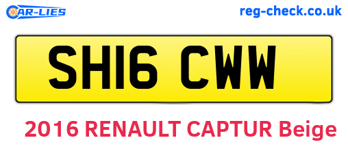 SH16CWW are the vehicle registration plates.