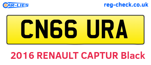 CN66URA are the vehicle registration plates.