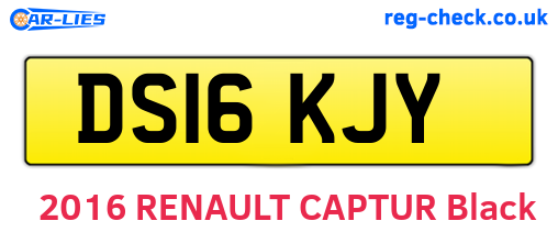 DS16KJY are the vehicle registration plates.