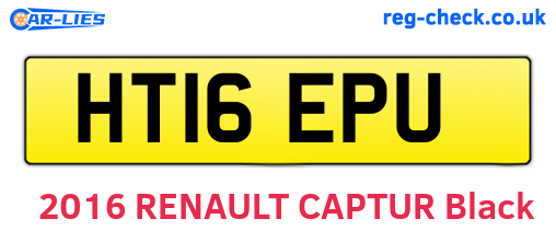 HT16EPU are the vehicle registration plates.