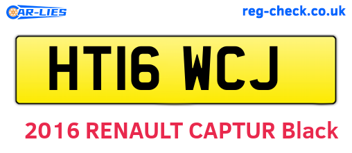 HT16WCJ are the vehicle registration plates.