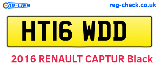 HT16WDD are the vehicle registration plates.