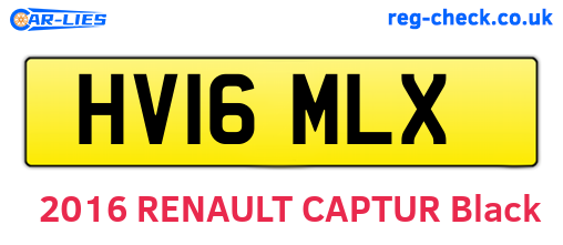HV16MLX are the vehicle registration plates.