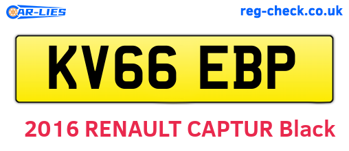 KV66EBP are the vehicle registration plates.