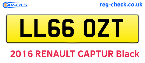 LL66OZT are the vehicle registration plates.