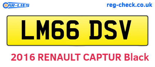 LM66DSV are the vehicle registration plates.