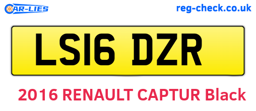 LS16DZR are the vehicle registration plates.