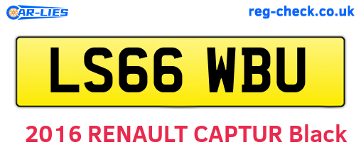 LS66WBU are the vehicle registration plates.
