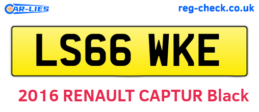 LS66WKE are the vehicle registration plates.