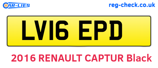 LV16EPD are the vehicle registration plates.