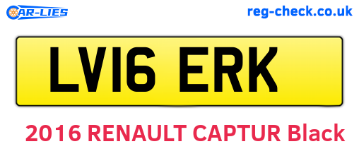LV16ERK are the vehicle registration plates.
