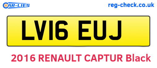 LV16EUJ are the vehicle registration plates.