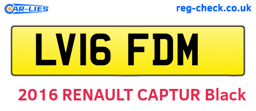 LV16FDM are the vehicle registration plates.