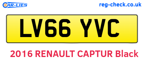 LV66YVC are the vehicle registration plates.