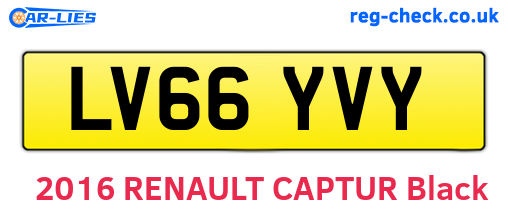 LV66YVY are the vehicle registration plates.