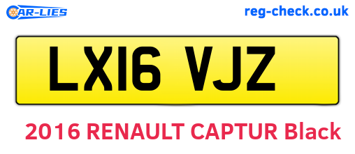 LX16VJZ are the vehicle registration plates.
